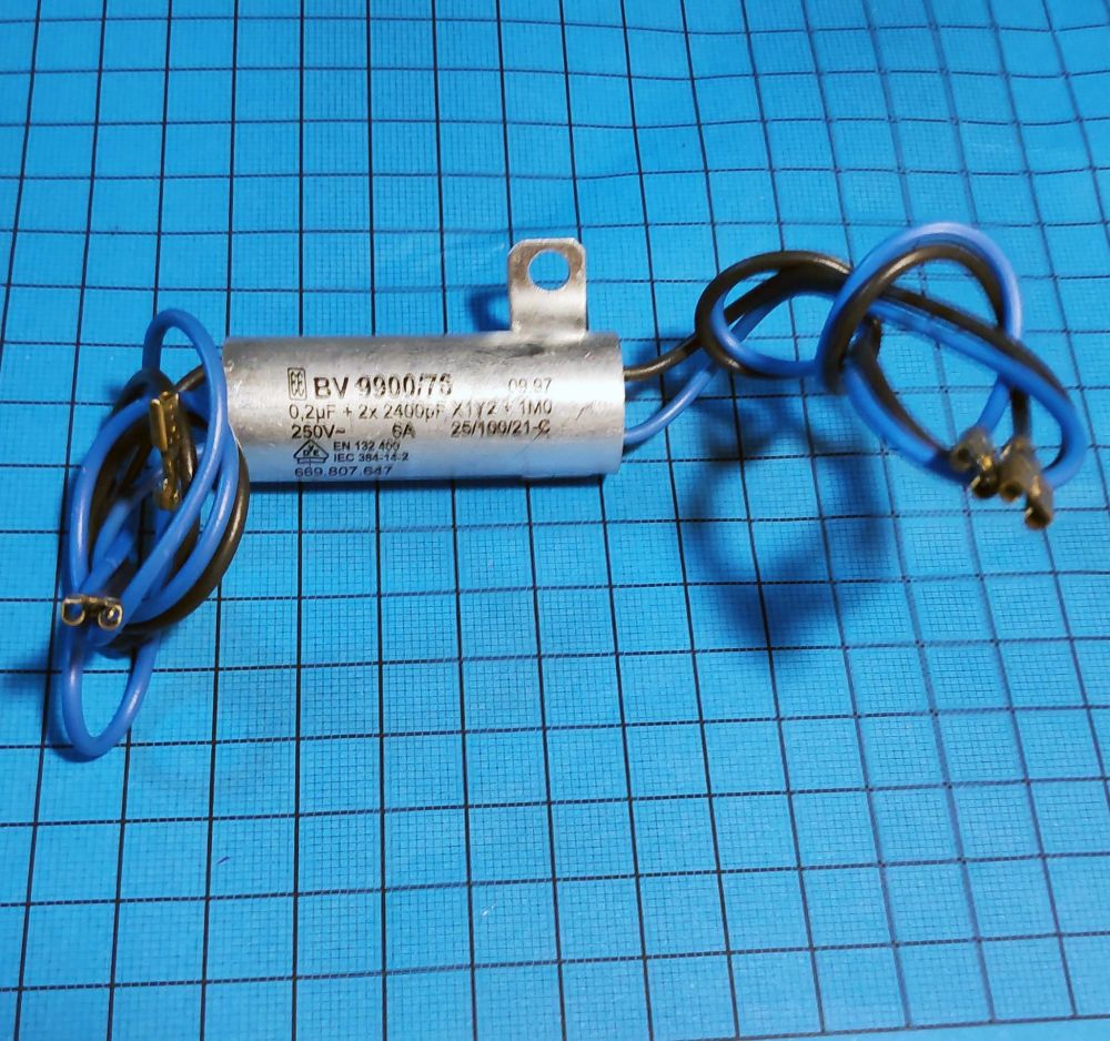 конденсатор помехозащитный 0.2µF/2x2400pF, BV9900/76