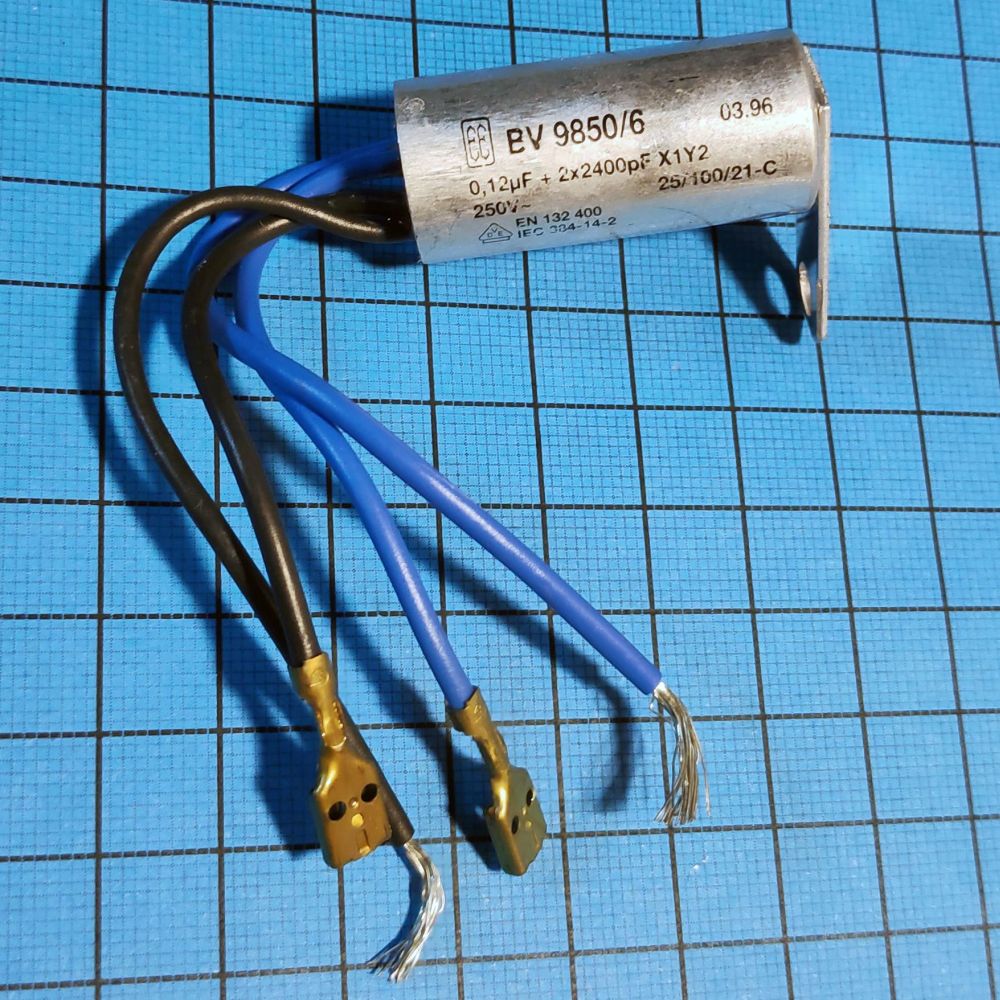 конденсатор помехозащитный 0.12µF/2x2400pF, BV9850/6