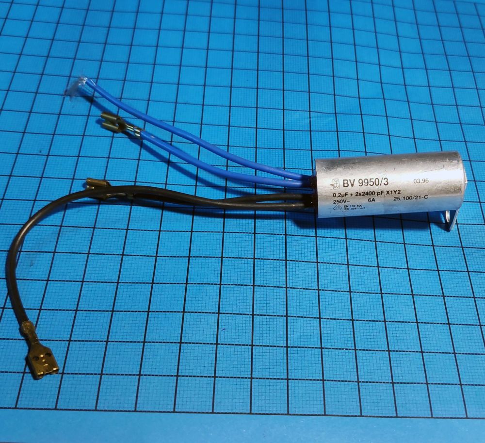 конденсатор помехозащитный 0.2µF/2x2400pF, BV9950/3