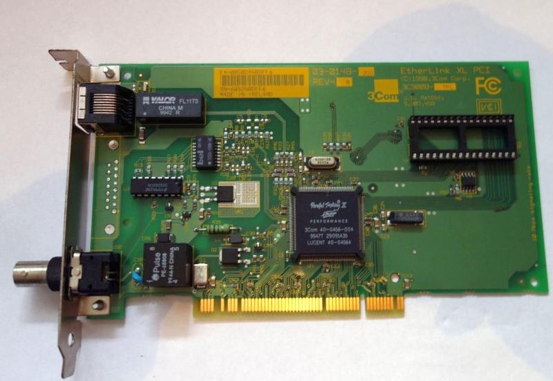 контроллер Ethernet сетевой 3C900B-TPC Etherlink XL 3COM PCI, Б/У