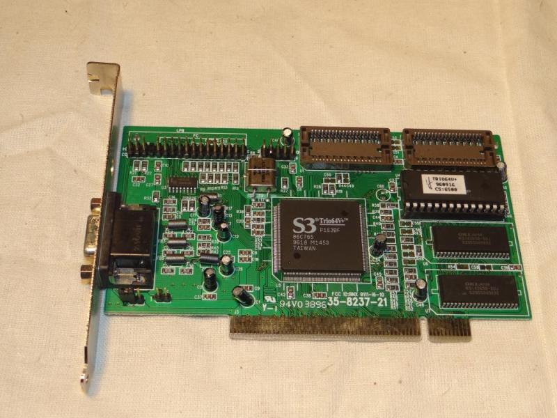 контроллер VGA видеокарта S3 Trio64V+ PCI, б/у