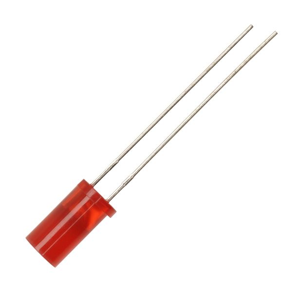 светодиод 5mm красный с плоской линзой, Telefunken