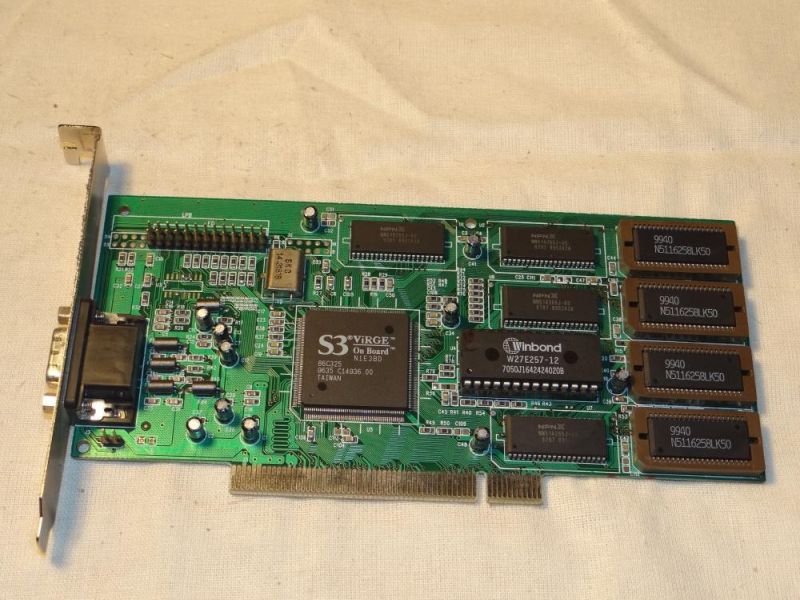 контроллер VGA видеокарта S3 Virge PCI, б/у
