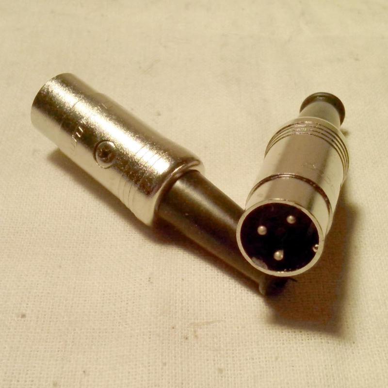 разъем DIN 3 контакта вилка/штекер на кабель металлический корпус, позолоченные контакты
