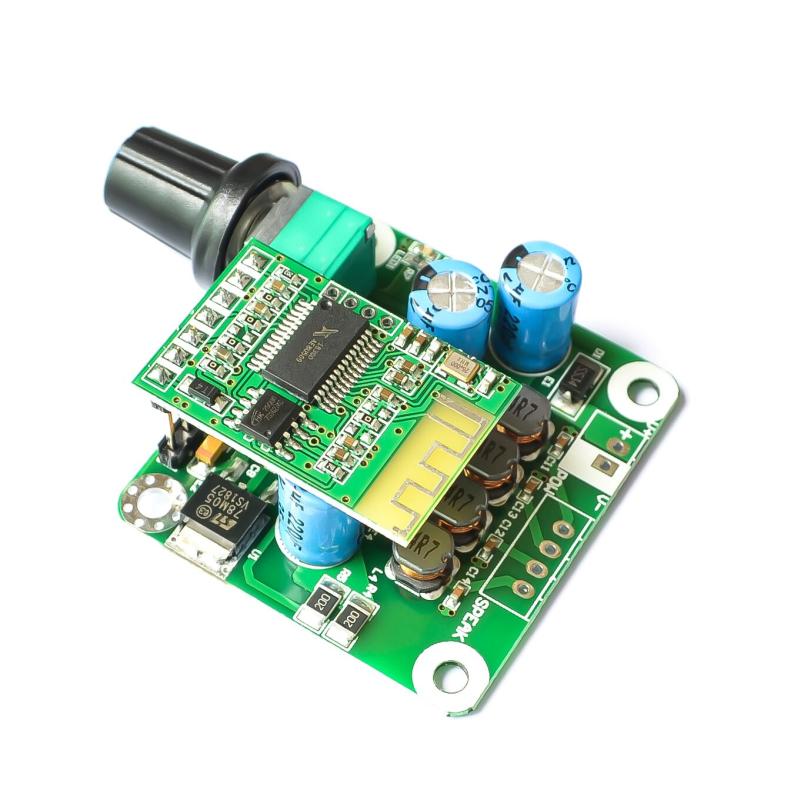 стереоусилитель НЧ на базе TPA3110 с регулятором громкости и модулем Bluetooth 4.2