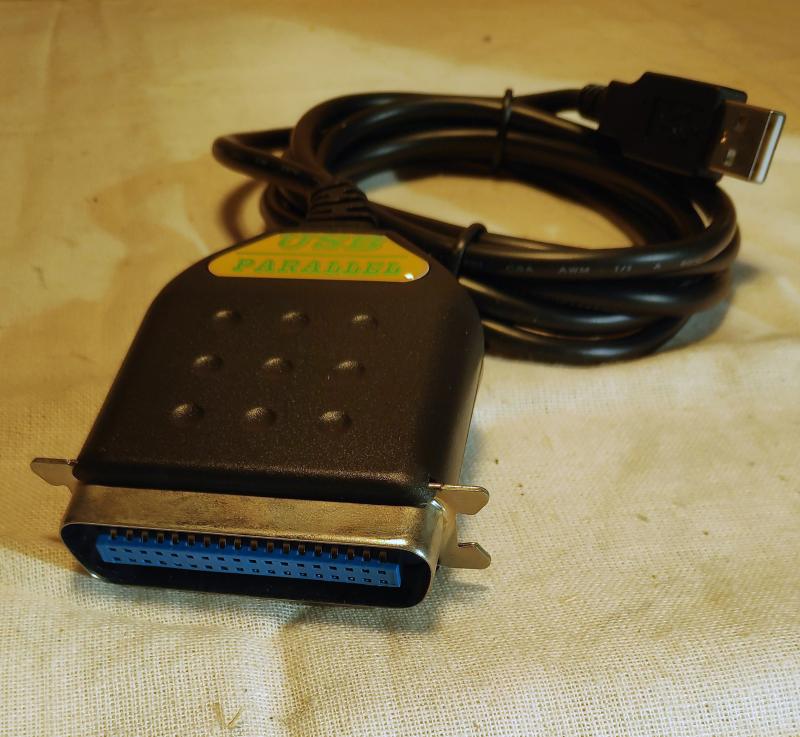 кабельный переходник адаптер LPT - USB, 1.8 метра