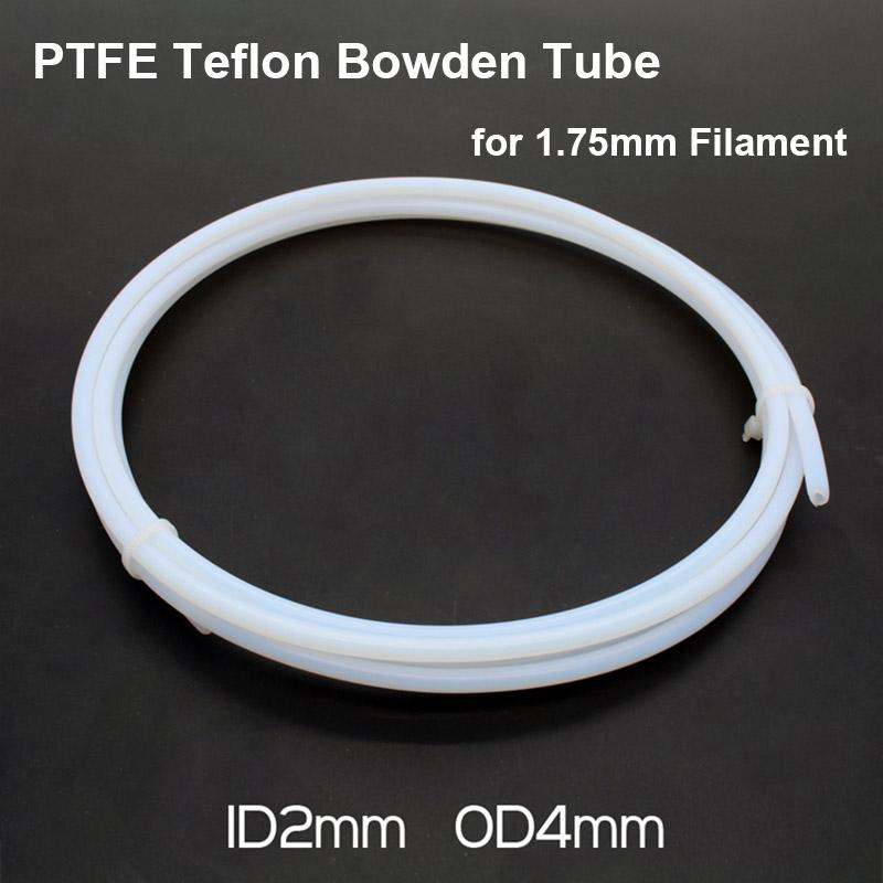 тефлоновая PTFE трубка 1 метр для 3D-принтера 4.0/2.0mm белая
