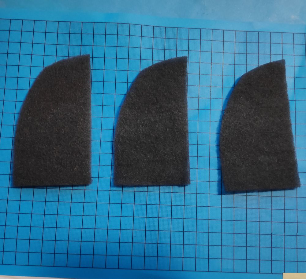фильтр пылесоса  99 x  60mm, 3 штуки