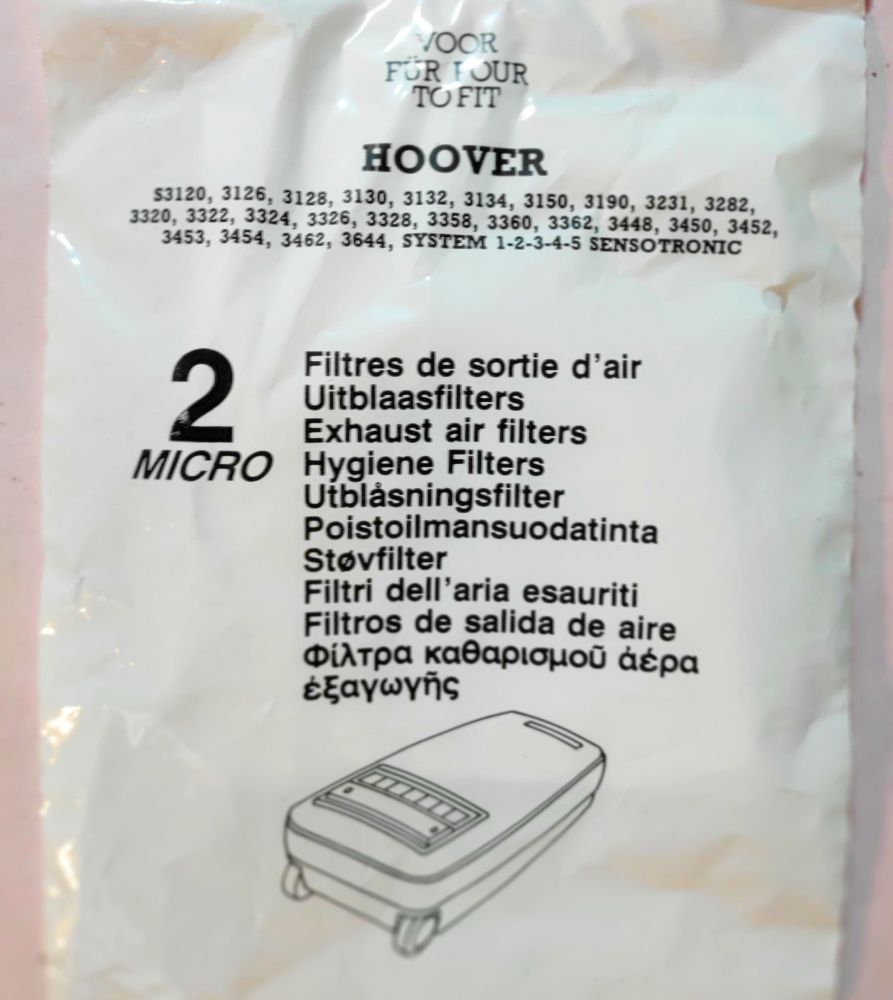 фильтр пылесоса 135 x 115mm для микрочастиц, 2 штуки
