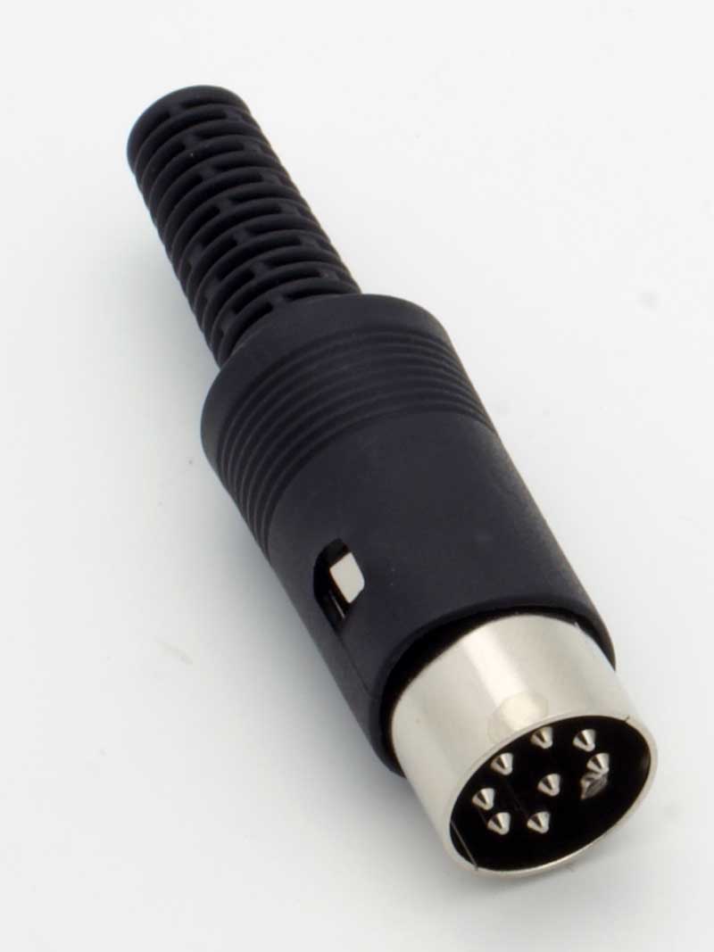 разъем DIN 8 контактов вилка/штекер на кабель (0.7mm)