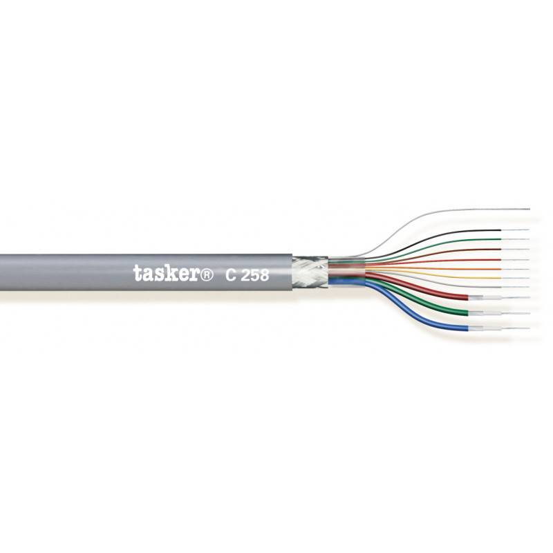 кабель видео коаксиальный VGA 3х-канальный 75ом, комбинированный с сигнальными/аудио проводами, 1м, Tasker C258