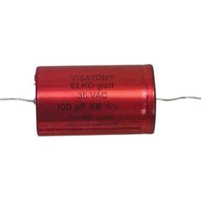конденсатор 100uF 35V, электролитический, аксиальный, биполярный