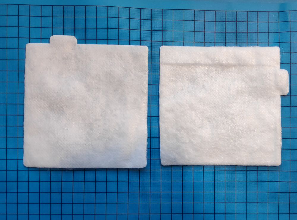 фильтр пылесоса 110 x 110mm для микрочастиц, 2 штуки