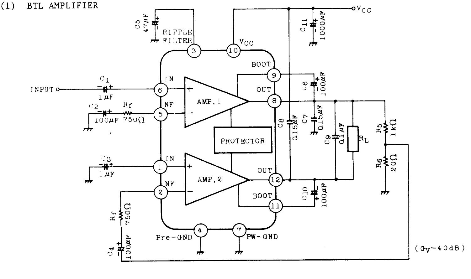 investing amplifier using ic 7414